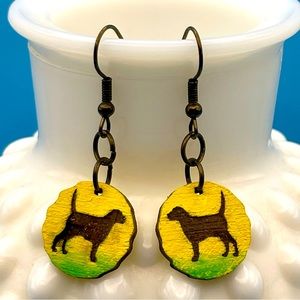 Handcrafted German Shepard Earrings